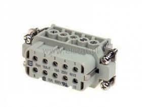 Gniazdo Han A, 09200102812, 10 torów, 0,75-2,5mm2