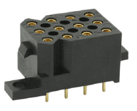 Gniazdo PCB 12 -pinowe 4 -rzędowe raster: 5.08mm Gniazdo Proste Montaż na płytce drukowanej