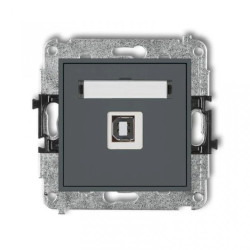 MINI Gniazdo pojedyncze USB-AB 2.0 grafitowy mat 28MGUSB-3