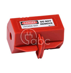 Blokada LOTO zabezpieczająca złącza wtykowe, czerwona, mała, 065674