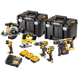DEWALT DCK690P3T-GB DCK690P3T XR Brushless 6 Piece Kit 18V 3 x 5.0Ah Li-ion