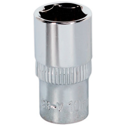 Sealey SP1410 Walldrive® Socket 10mm 1/4"sq Drive Fully Polished