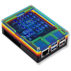 Acrylic translucent case for Raspberry Pi 5 in colour from Waveshare