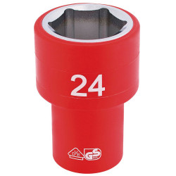 Draper Expert 31954 1/2&quot; Sq. Dr. Fully Insulated VDE Socket (24mm)