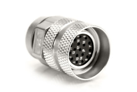 Złącze wielostykowe przemysłowe 17-pinowe M23 Montaż na kablu Wtyczka Amphenol Industrial