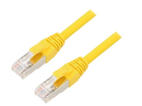 ETH-24441423 Patch cord ETHERLINE Cat.6a,S/FTP 6a linka Cu LSZH żółty 1m