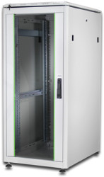 Server cabinet, 26 U, (H x W x D) 1342 x 600 x 800 mm, IP20, sheet steel, light gray, DN-19 26U-6/8-1