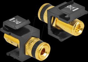 86864 Keystone module binding post > thread nut black / black