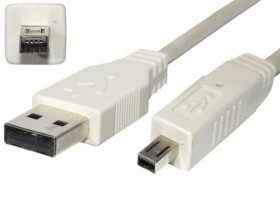 Kabel USB wtyk A - wtyk mini B 4WF, szary 1m; Casio