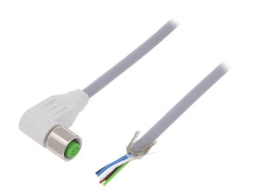 Złącze okrągłe M12 żeńskie kątowe ekranowane z wolnym końcem przewodów 5pin 7014-13281-3480500