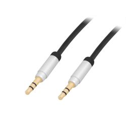 Złącze Jack wt.3,5st-wt.3,5st 1m Metal AUX / 91-270