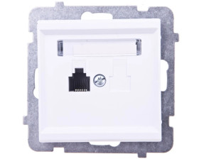 SONATA Gniazdo telefoniczne pojedyncze RJ11 białe GPT-1R/m/00