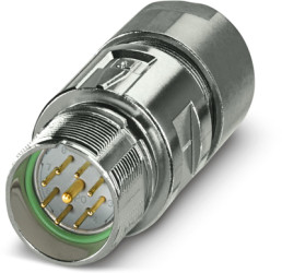 Plug, 9 pole, crimp connection, standard/ONECLICK quick locking system, straight, 1629122