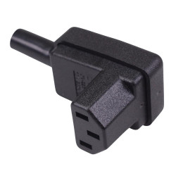 C13 IEC Right Angle Rewireable Straight Cable Socket 10A