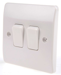 Włącznik światła, 10A, 250V, 2-przyciskowy, 1-biegunowy, IP2X, MK Electric