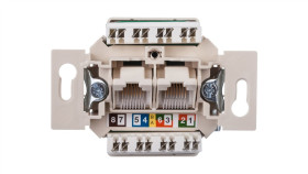 Gniazdo Komputerowe Uae 8/8 Pinowe Nieekranowane Kat.5E 534576