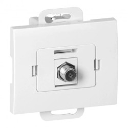 Gniazdo pojedyncze typ F Onyx, TV/F-F/O1, biały,OR-OE-7514/W