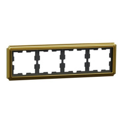 Ramka 4-krotna, Merten, D-Antique, mocca metalik