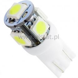 Żarówka samoch. 5xSMD 12V biała zimna W5W T10