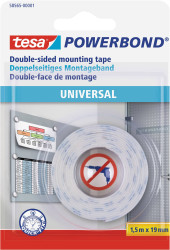 Taśma montażowa tesa tesa® Powerbond 58565-00001-00 UNIVERSAL (D x S) 1.5 m x 19 mm 1.5 m 1 szt.