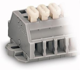 2-wire terminal strip, spring-clamp connection, 0.08-2.5 mm², 2 pole, 24 A, 6 kV, gray, 261-422/331-000