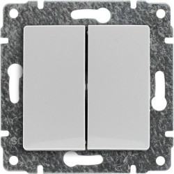 VENA Przycisk podwójny z klawiszem podświetlany bez ramki 10AX 250V 520420