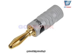 Wtyk banan głośnikowy Nakamichi prosty czarny