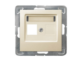 IMPRESJA Obudowa gniazda pojedyncze typu Keystone prosta ecru GPK-1Y/p/27 OSPEL