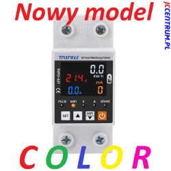 Przekaźnik nadzorczy / Miernik / Licznik energii TVPS1-63T (63A) KOLOR