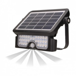 LUX LED 5W, naświetlacz solarny z czujnikiem ruchu 500lm, IP65, 4000K, 2x1500mAh, czarny,AD-SL-6108BLR4