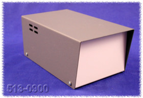 Steel enclosure, (L x W x H) 200 x 121 x 89 mm, gray, 513-0900