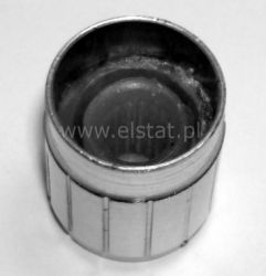 Gałka srebrna fi=15mm / oś=6mm H=17mm