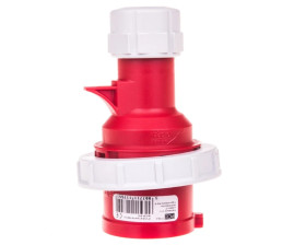 Wtyczka przenośna (zwrotnica faz) 16A 5P 400V czerwona IP67 SHARK 70152-6