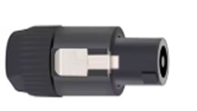 Speakon 4 polig schroefaansluitingen zwart