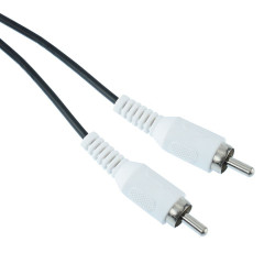 White 50cm Male to Male Plug RCA Phono Cable Lead