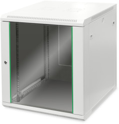Wall enclosure, 12 U, (H x W x D) 638 x 600 x 600 mm, IP20, sheet steel, light gray, DN-19 12U-6/6-EC