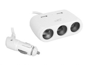 ROZGALEZNIK ZAPAL.3GN.+2*USB 1A BIALY