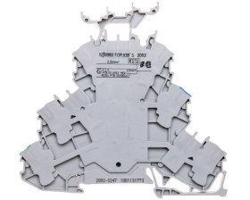 Złączka 3-piętrowa 2,5mm2 PE/N/L szara TOPJOBS 2002-3247