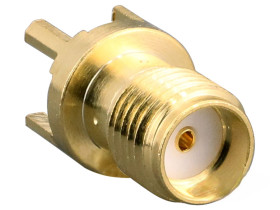 Złącze koncentryczne Montaż na płytce drukowanej Żeński typ złącza Złącze SMA 18GHz Przepust typ kabla Koncentryczny