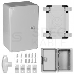 Obudowa plastikowa skrzynka hermetyczna natynkowa ABS 300x200x130mm IP65 NEKU