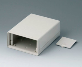 ABS shell housing, (L x W x H) 114 x 118 x 68 mm, gray white (RAL 9002), A9413648