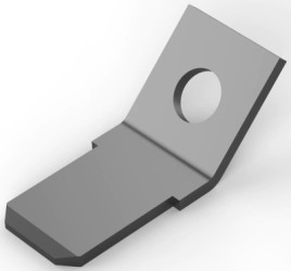 Faston plug, 6.35 x 0.81 mm, L 10.16 mm, uninsulated, angled, 42822-2