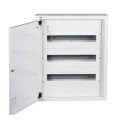 Rozdzielnica modułowa metalowa 3x18 natynkowa IP30 N+PE I klasa drzwi białe KP-DB-I-MS-318 biały 29324