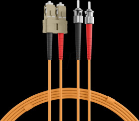 O6353.0,5 Duplex Jumper SC-ST 50125µ, OM2, LSZH, orange, 3 mm, 0.5 m