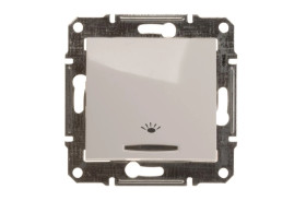 Sedna Przycisk /światło/ z podświetleniem biały SDN1800121