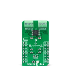 Narzędzie do projektowania silników i robotów MikroElektronika Digi Pot 9 Click Digitally Controlled Potentiometer Płyta