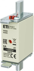 Wkładka bezpiecznikowa NH000 6A gG 690V 004181303 /3szt./