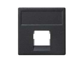 SIMON CONNECT Płytka K45 1x RJ bez osłon uniwersalna szary grafit K076/14 KONTAKT SIMON