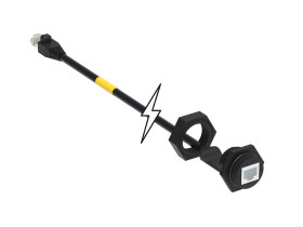 Kabel Ethernet długość 300mm Z zakończeniem Molex ABS