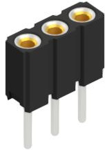 Socket header, 3 pole, pitch 2 mm, straight, 10027647